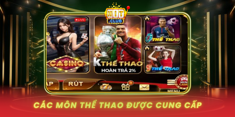Thể Thao HitClub - Cá Cược Bóng Đá Tỷ Lệ Hấp Dẫn Nhất 1 Cac Mon The Thao Duoc Cung Cap