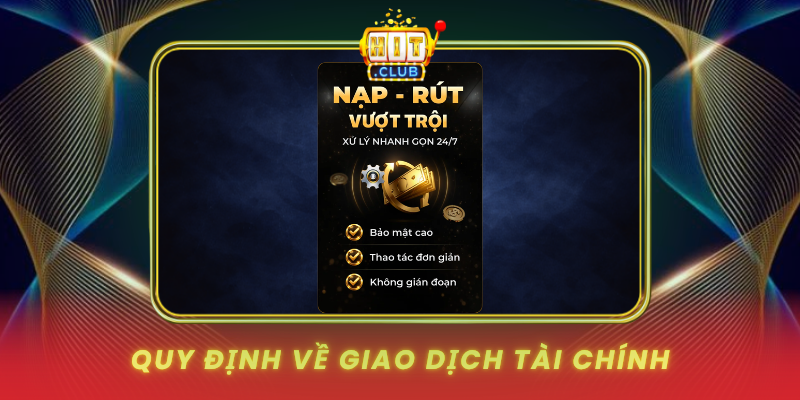 Quy Dinh Ve Giao Dich Tai Chinh